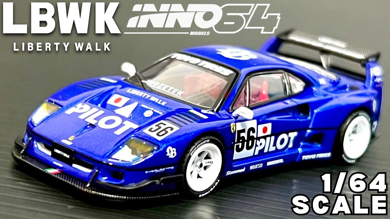 Unboxing INNO64 LBWK Ferrari F40 | Livery: PILOT, Dark Blue | Tokyo Auto Salon 2024 | Review