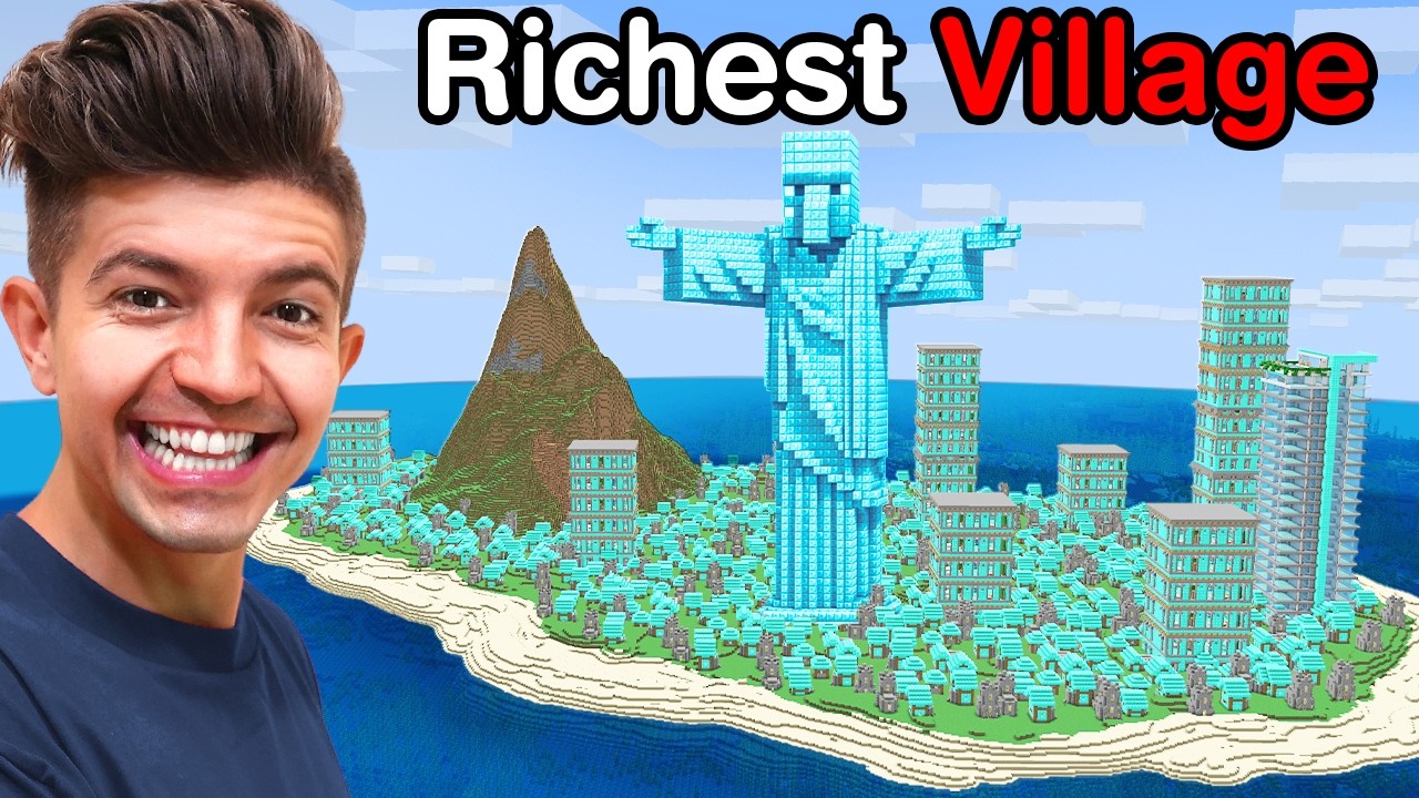 Я нашёл самый богатый город с жителями в Minecraft!