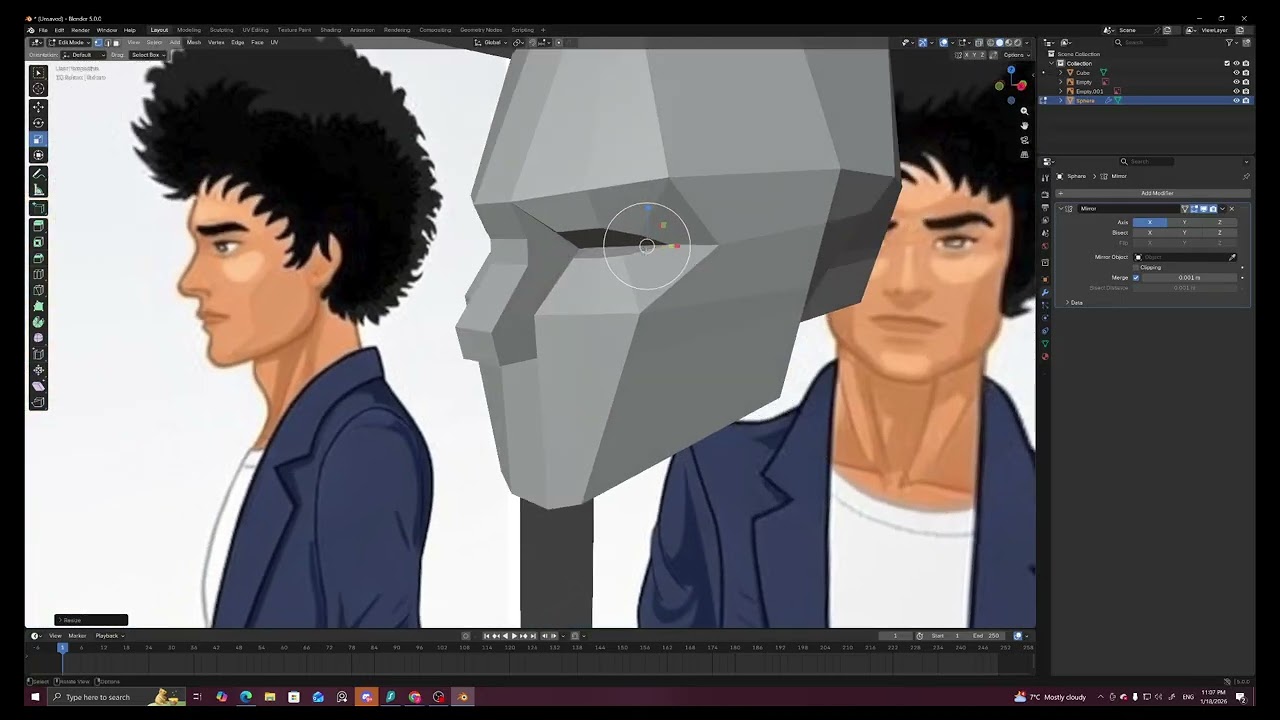 Box Modelling a head