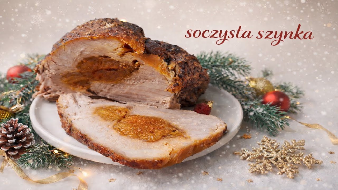 Soczysta szynka pieczona z morelami