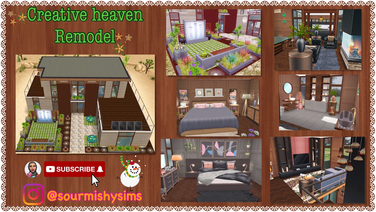 The sims Freeplay✨ Creative heaven Remodel✨ House tour✨ AR clips✨