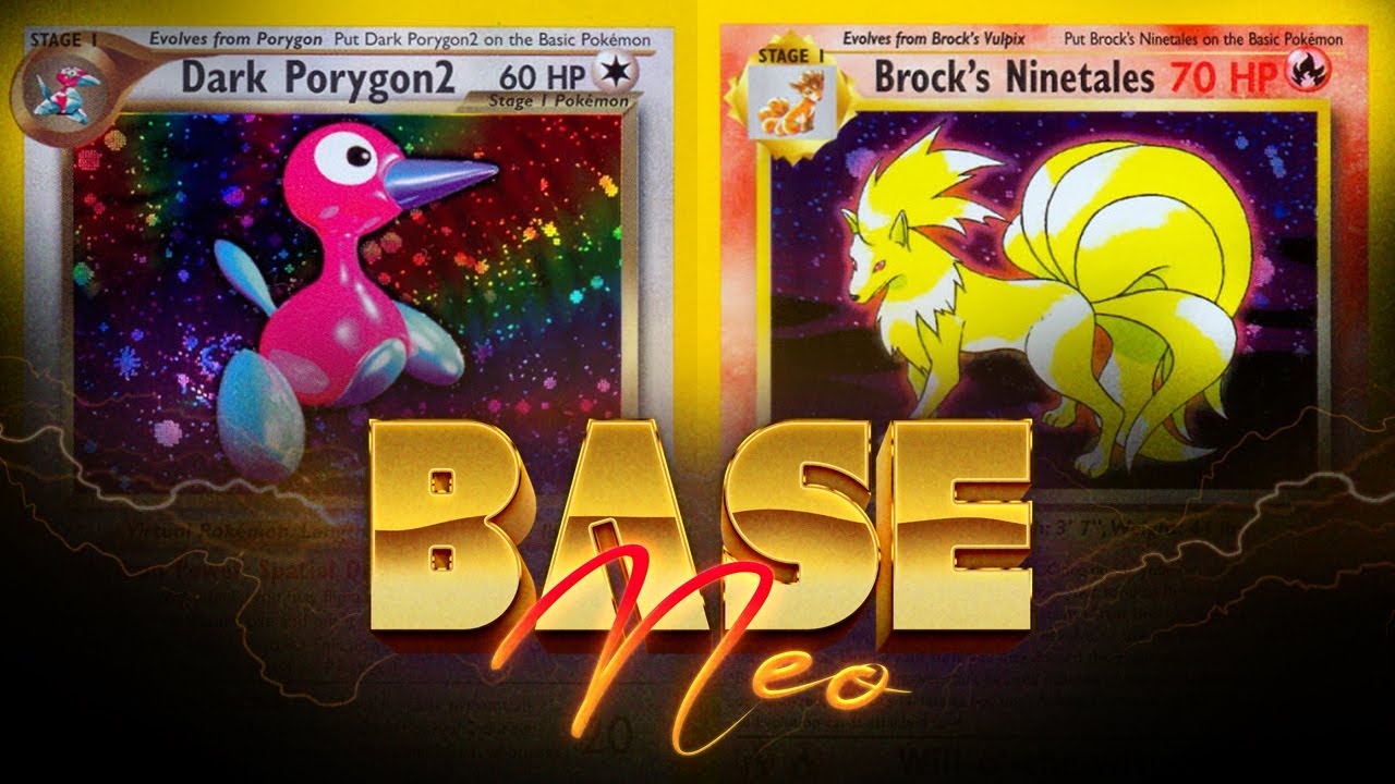 Brock's Ninetales VS Sneasel / Porygon 2 *BASE - NEO* Pokemon TCG Battle