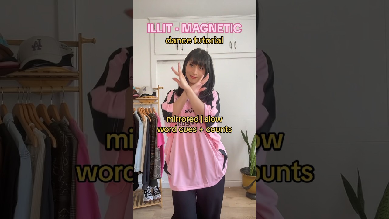 [урок] ILLIT - Магнитный танец MIRRORED 40% скорость #kpopdance #kpopdancetutorial #шорты