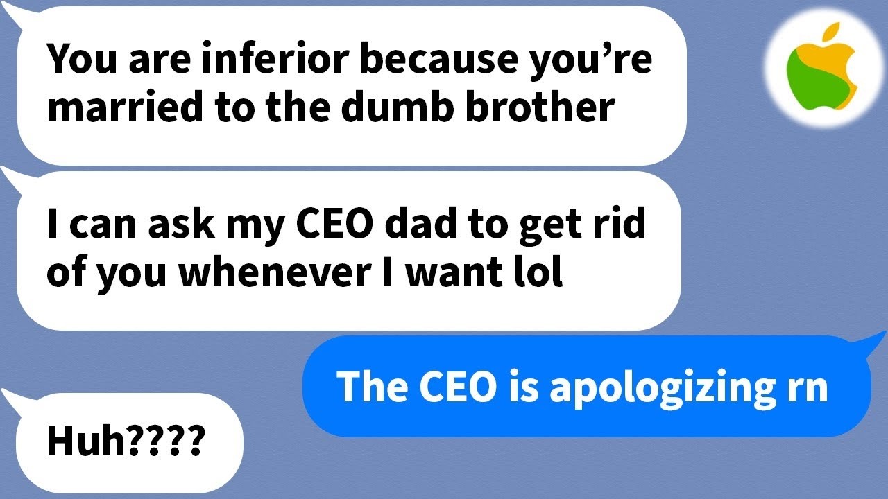 【Apple】 My sister-in-law was treating me like dirt because I was a dropout...