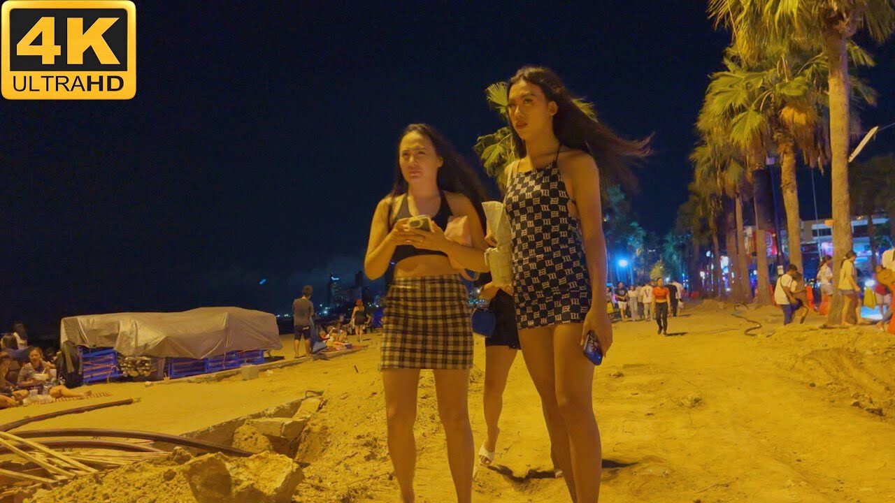 4K Beach Road Pattaya August 2023! So Many Freelancers waiting!