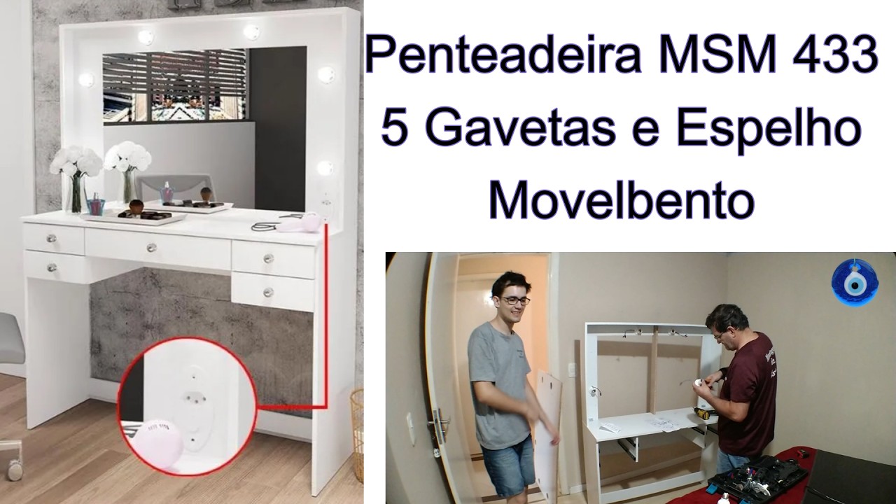 Penteadeira MSM 433 c 5 Gavetas - Movelbento #diy #montagem #penteadeira#passofundo #riograndedosul