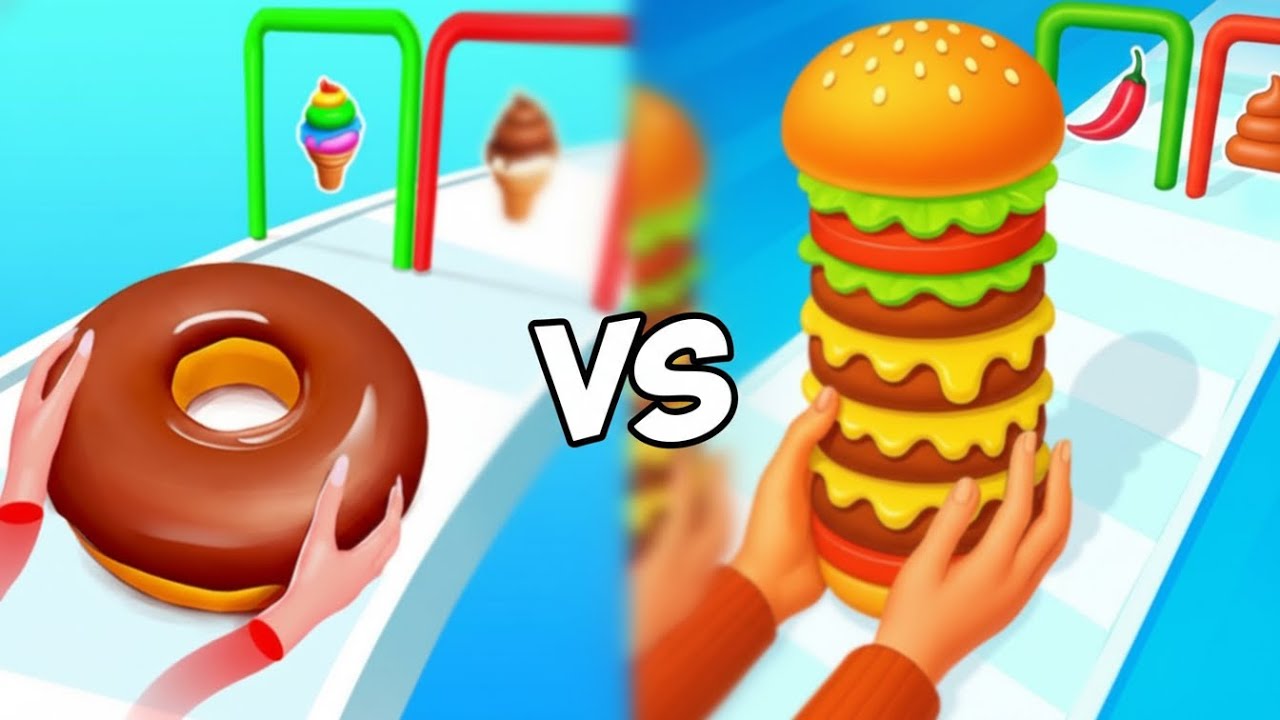 Игры в стиле Sandwich Runner Пончик против Бургера