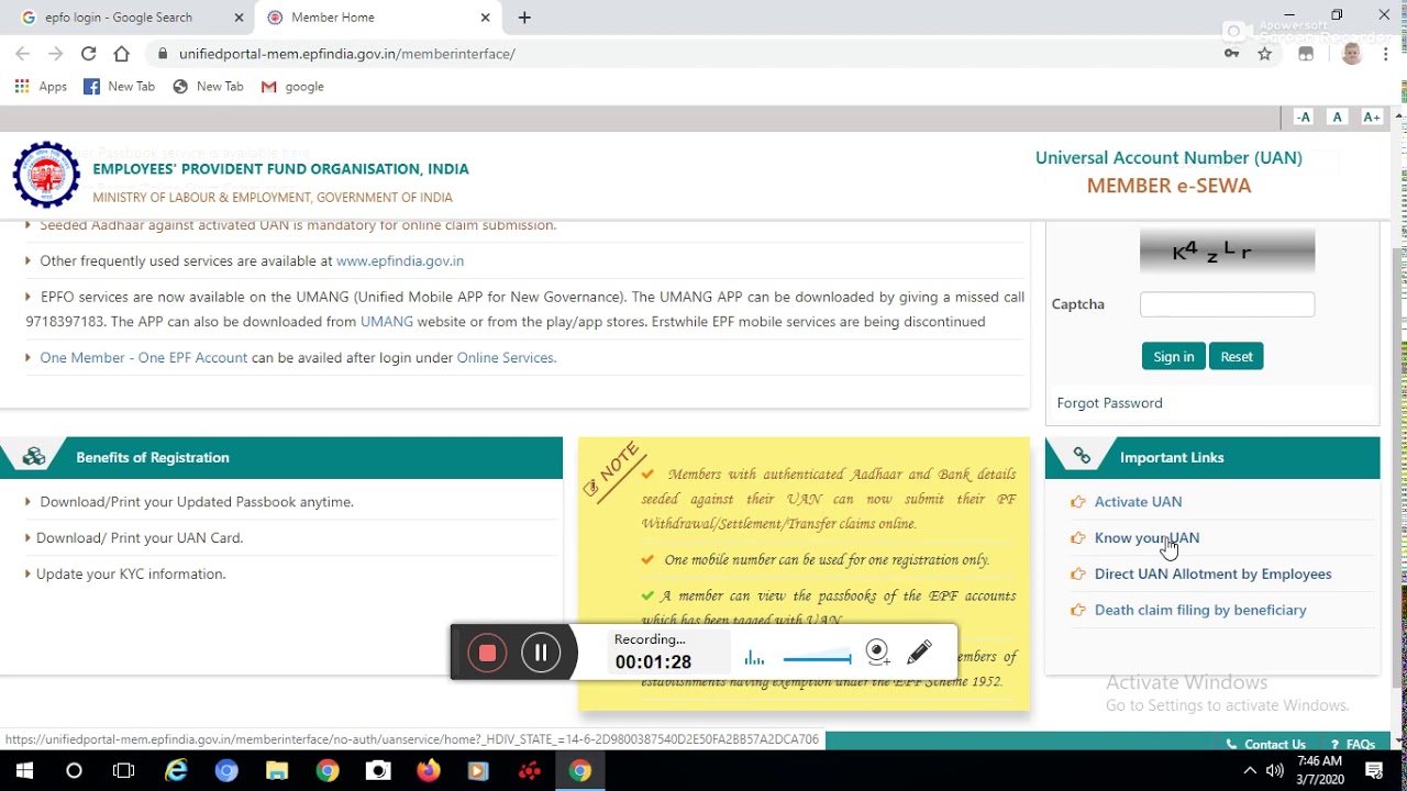 epf user id kaise banaye/epf user name and passward forgot/epf user id and passward