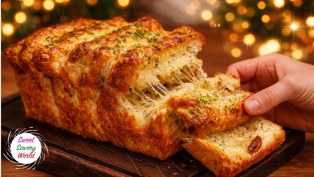 The Softest Cheesy Garlic Bread You’ll Ever Make — Perfect for #newyear2025