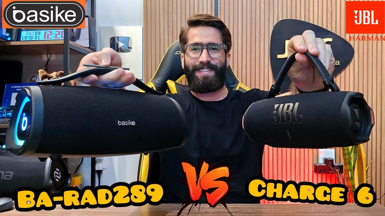 BASIKE BA-RAD289  Vs JBL CHARGE 6: Qual é a melhor caixa de som Portátil? (Comparativo)