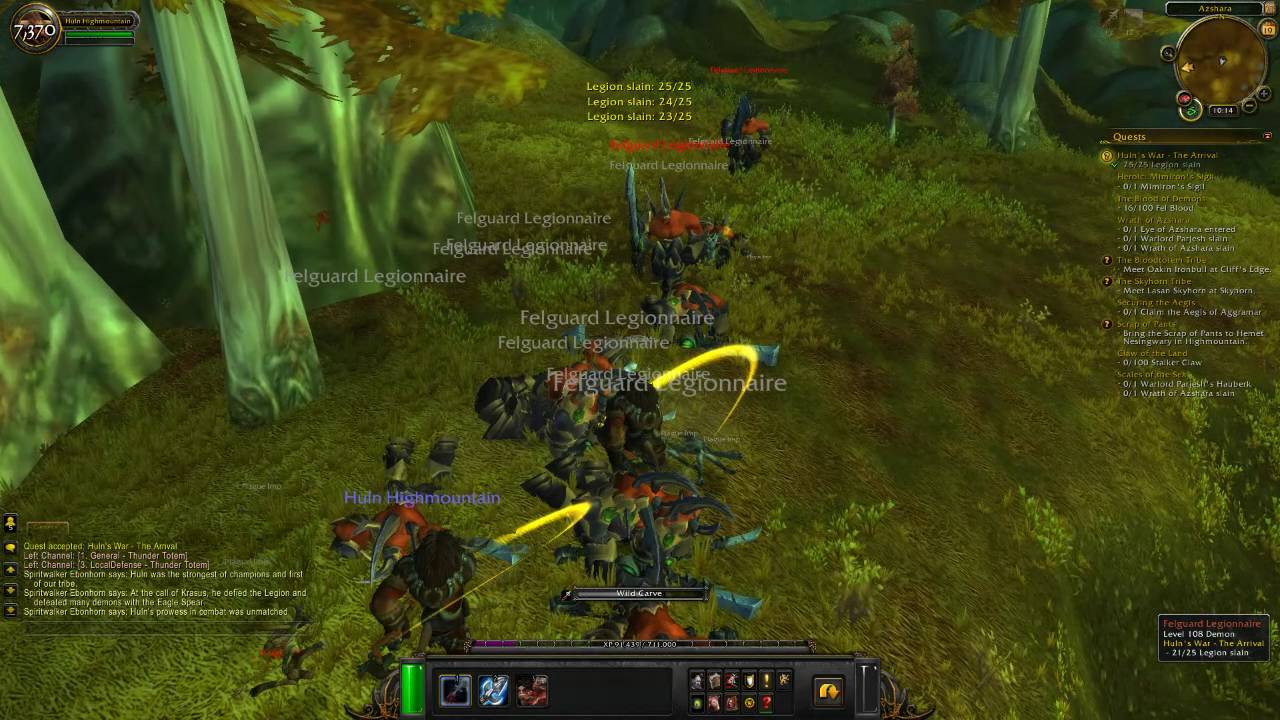 World of Warcraft Huln's War - The Arrival Legion Quest Guide