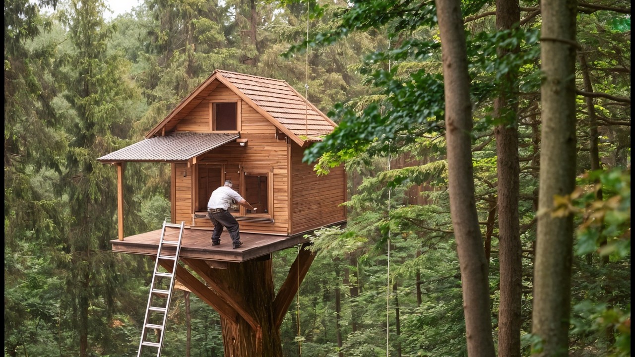 Man Built a Tree House in 30 Days