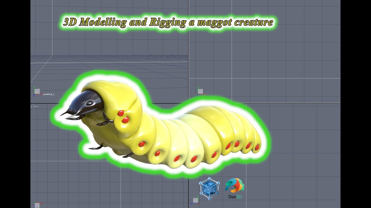 3D Moddeling and Rigging of a maggot creature