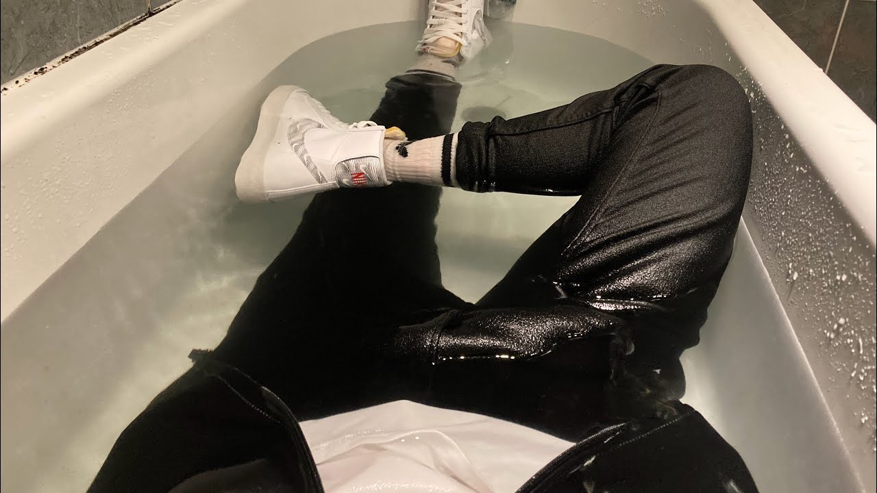 Unboxing brand new Nike Blazers in the bath!