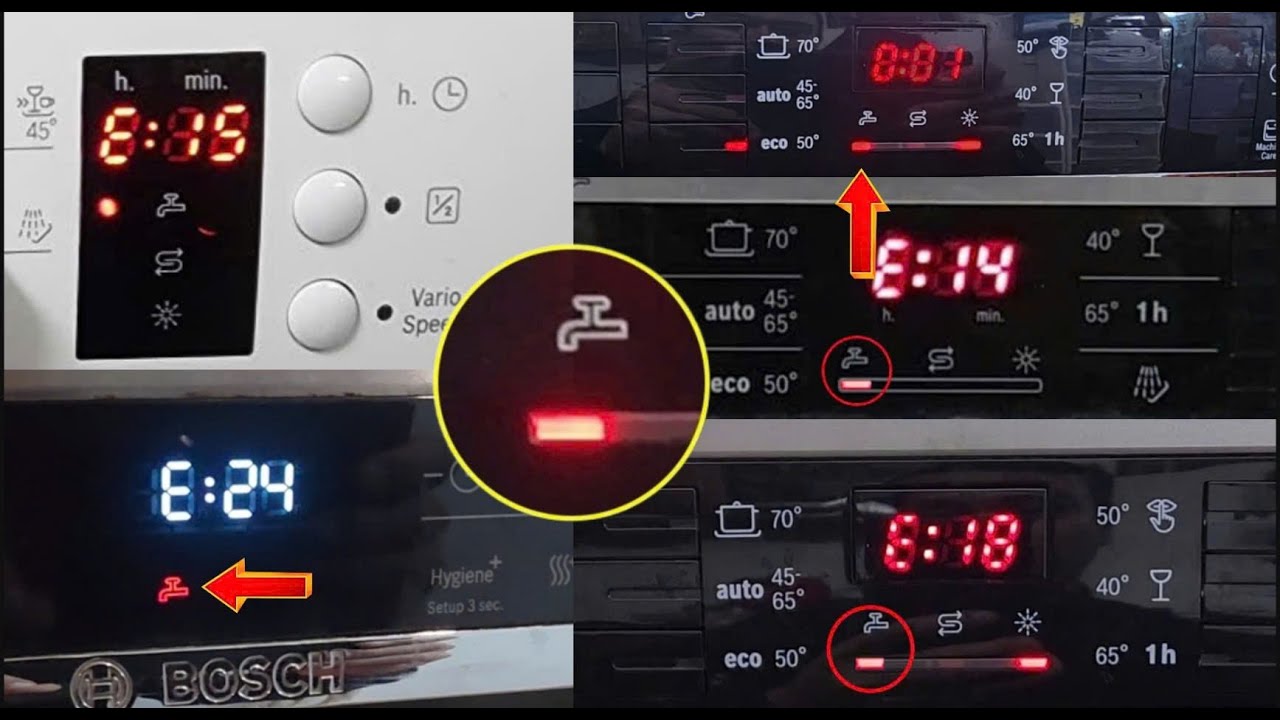 Sửa Máy Rửa Bát Bosch Lỗi Vòi Nước Báo Đỏ/ Máy rửa bát Bosch báo lỗi vòi nước