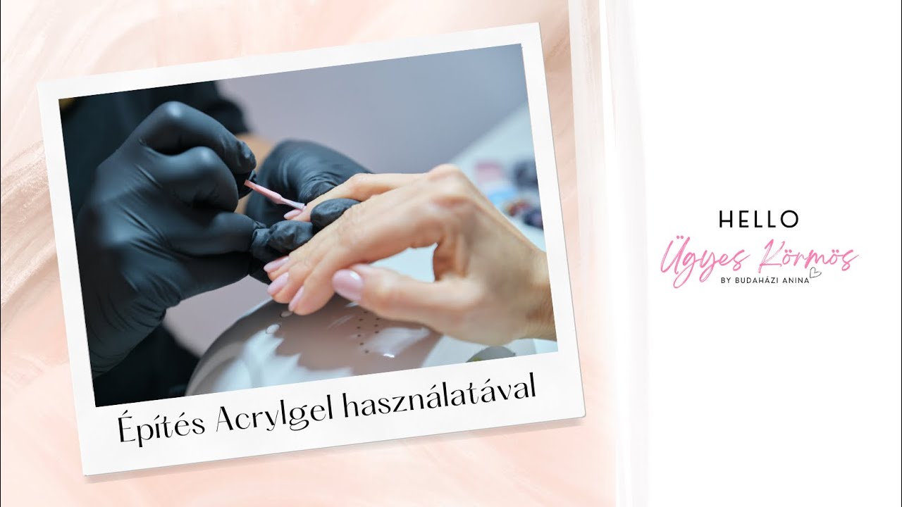 Mandula köröm építése acrylgel használatával sablon technikával