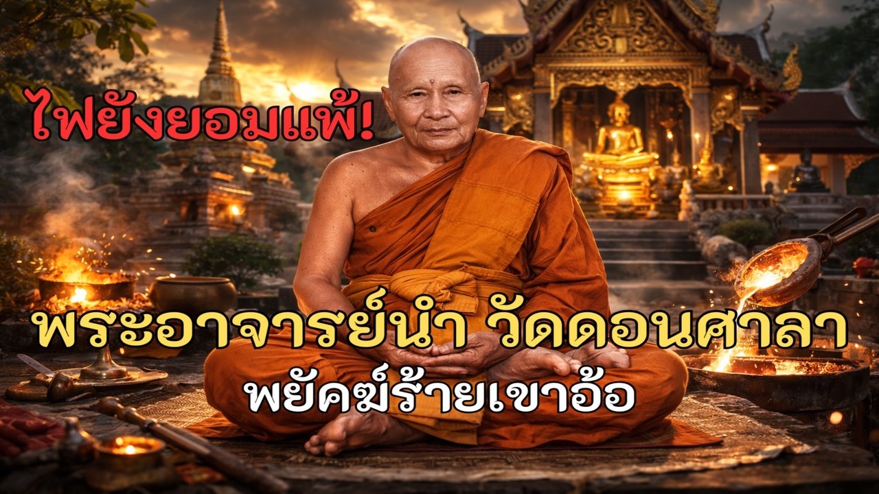 พระอาจารย์นำ วัดดอนศาลา | จอมขมังเวทย์เขาอ้อ สยบอาถรรพ์ เสกพระดิ้นได้ ปาฏิหาริย์ไฟไม่ไหม้จีวร!