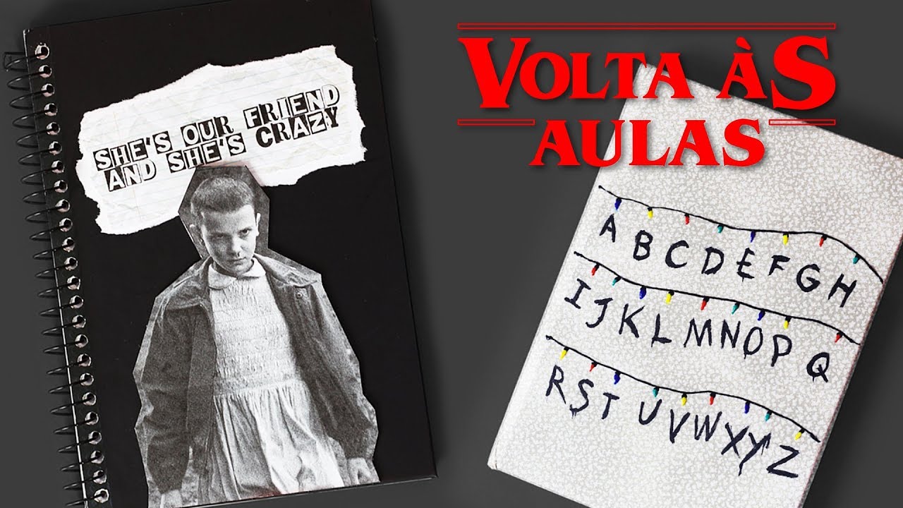 DIY MATERIAL ESCOLAR STRANGER THINGS | DIY VOLTA ÀS AULAS 2018| Do Sofá