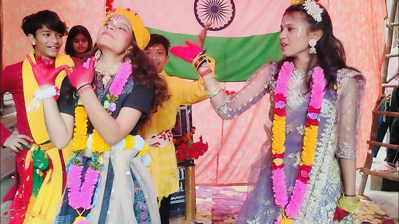 #26january @shrikishori Radha Rani Krishn ji so beautiful dance performance ❤️🥰 SAI TUITION CLASSES 