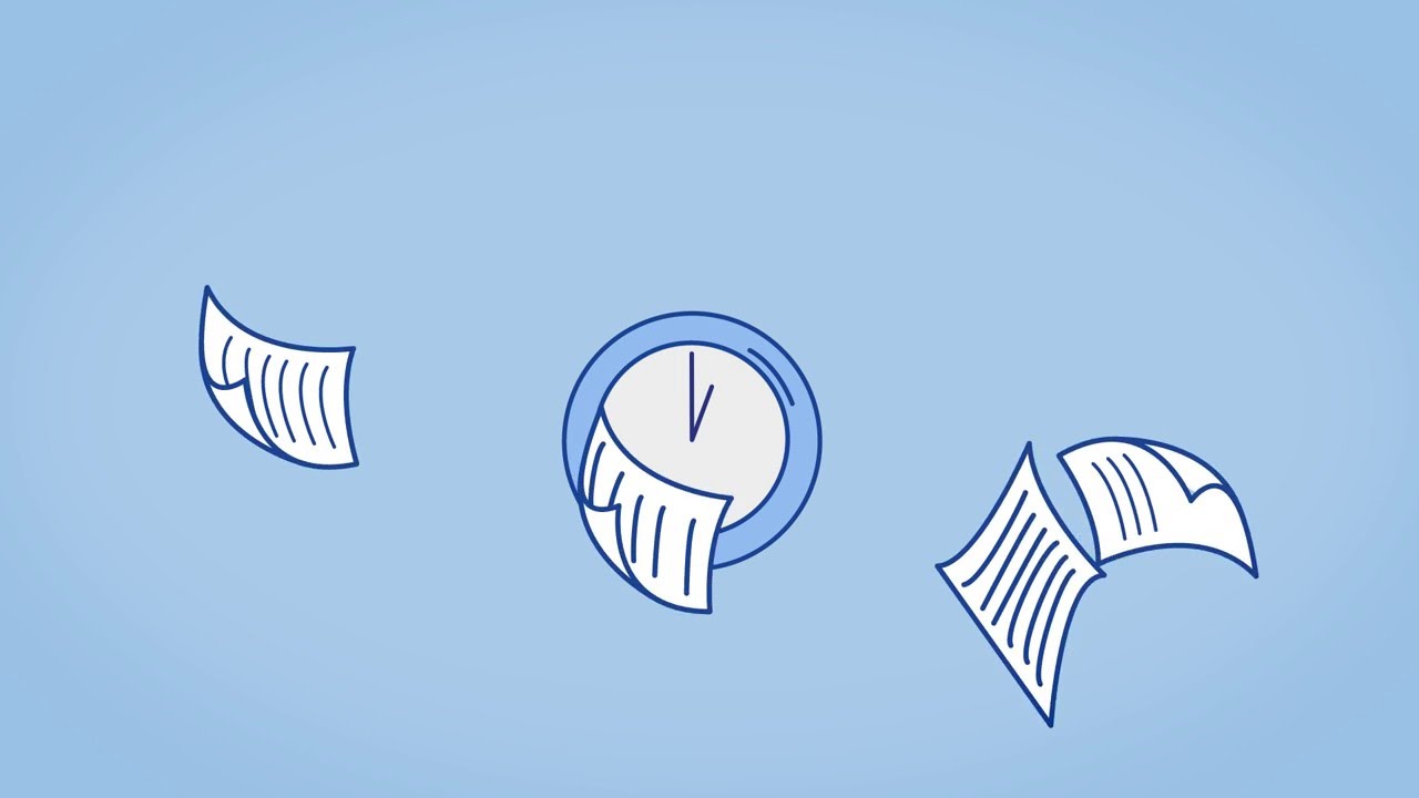 Infographic animation on document management