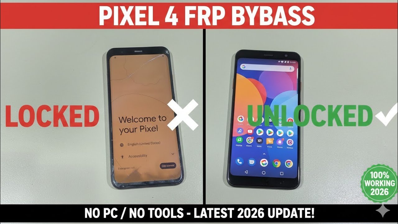 Google Pixel 4 FRP Bypass Android 12/13 No PC 2026 | All Pixel Google Account Unlock ✅