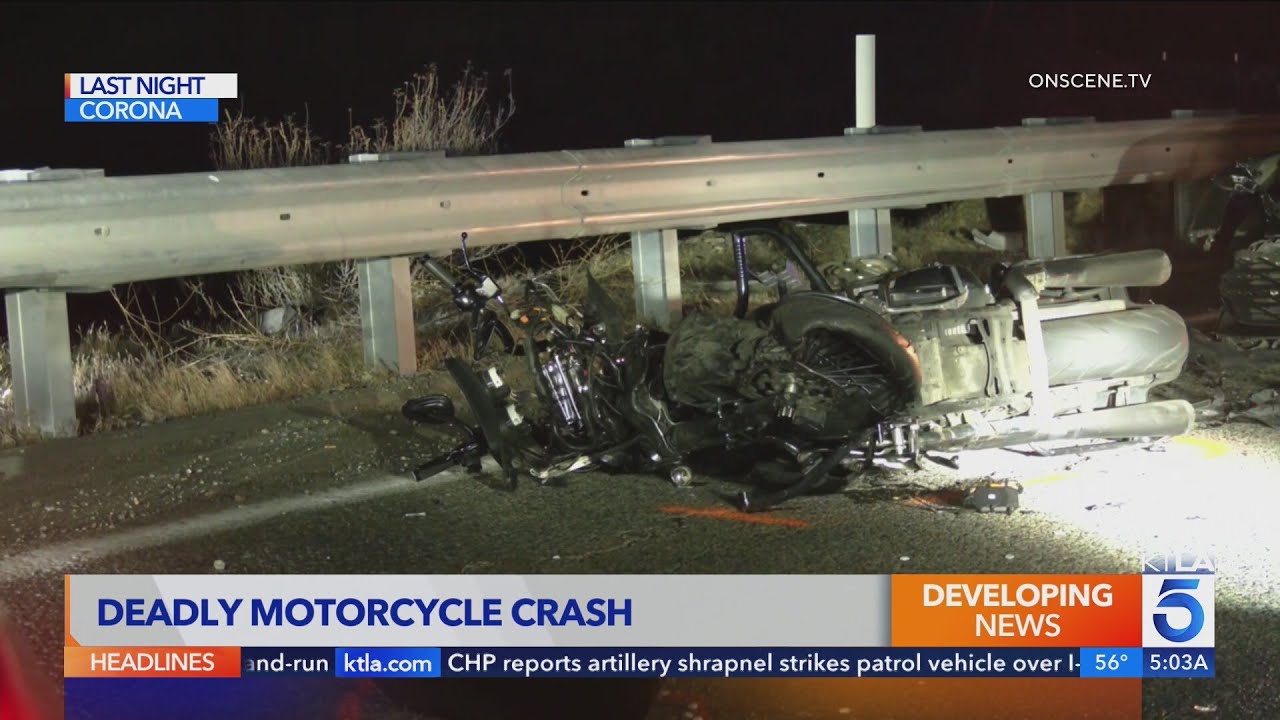 Motorcycle rider sent over guardrail in fatal SoCal crash