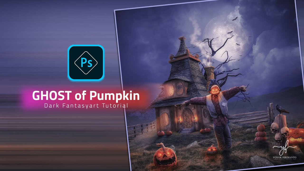 How to create Ghost of Pumpkin Halloween Photo Manipulation with Photoshop