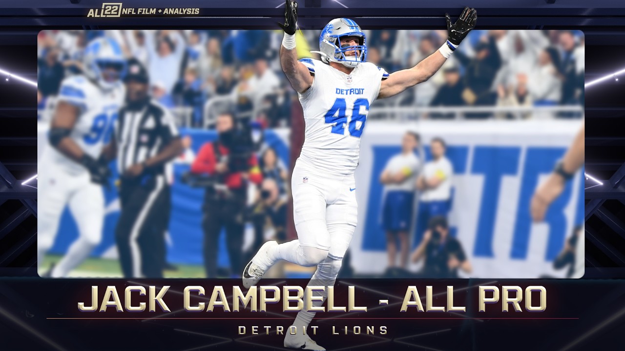 JACK CAMPBELL LIVED UP TO THE HYPE IN 2025: FILM STUDY OF DETROIT'S ALL PRO MLB #lions #detroitlions