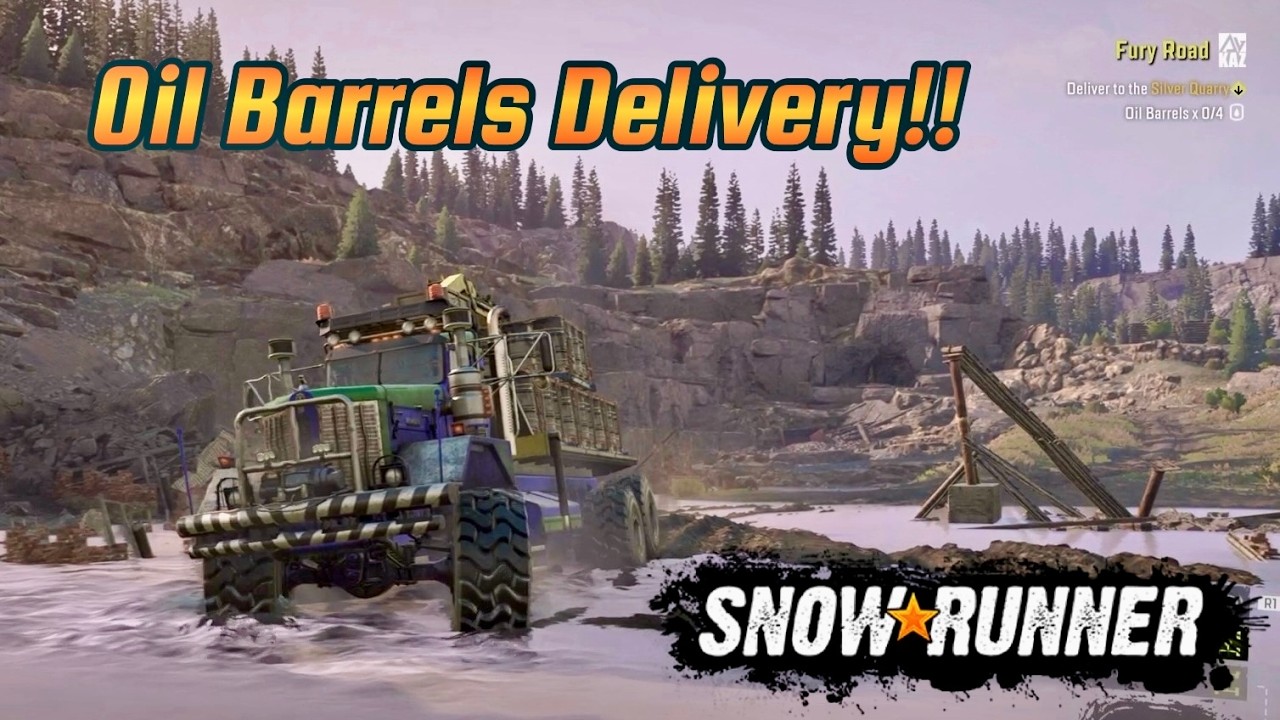 Oil Barrels Delivery to the Silver Quarry in Zherbai Quarries!!