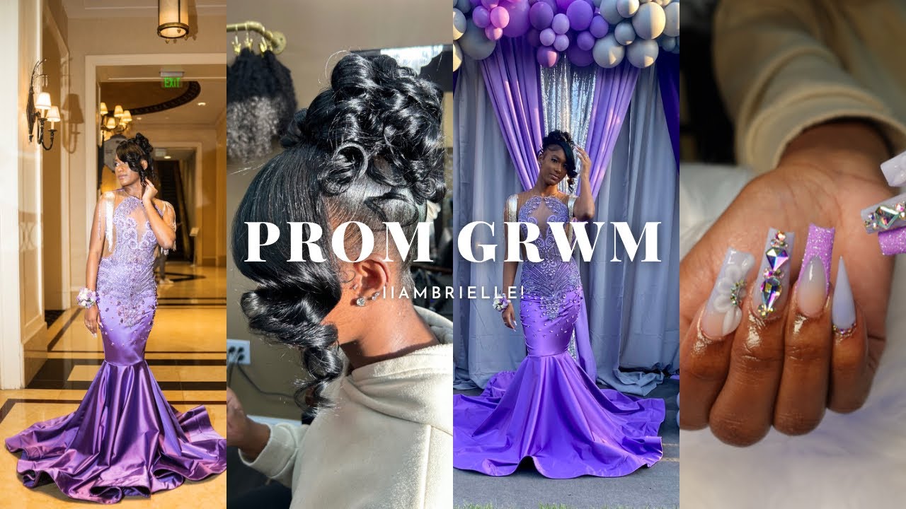 GRWM for my senior prom 2023! BTS, SEND OFF, MAKEUP,HAIR,NAILS || iiamBrielle