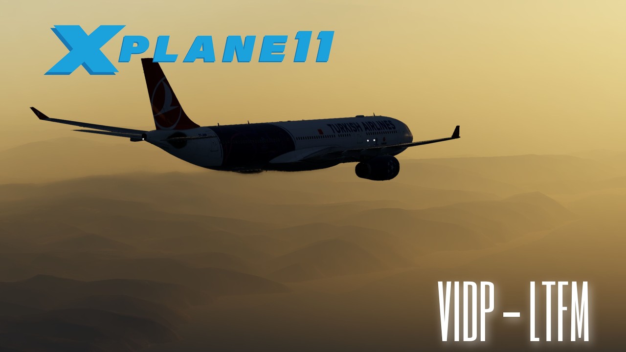 Delhi ⌯✈︎ Istanbul | Full 4K Flight Over The Middle Easr | Xplane 12