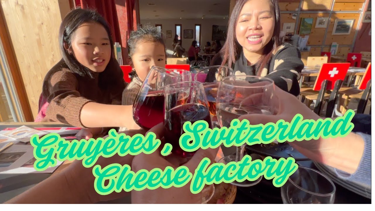 Gruyères SWITZERLAND visit world most famous cheese factory  on new year day 2025 2A Swiss family
