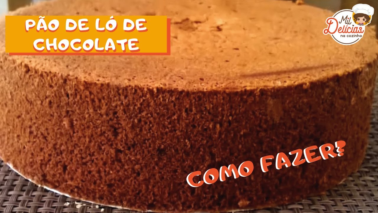 PÃO DE LÓ DE CHOCOLATE (para bolo de aniversário)