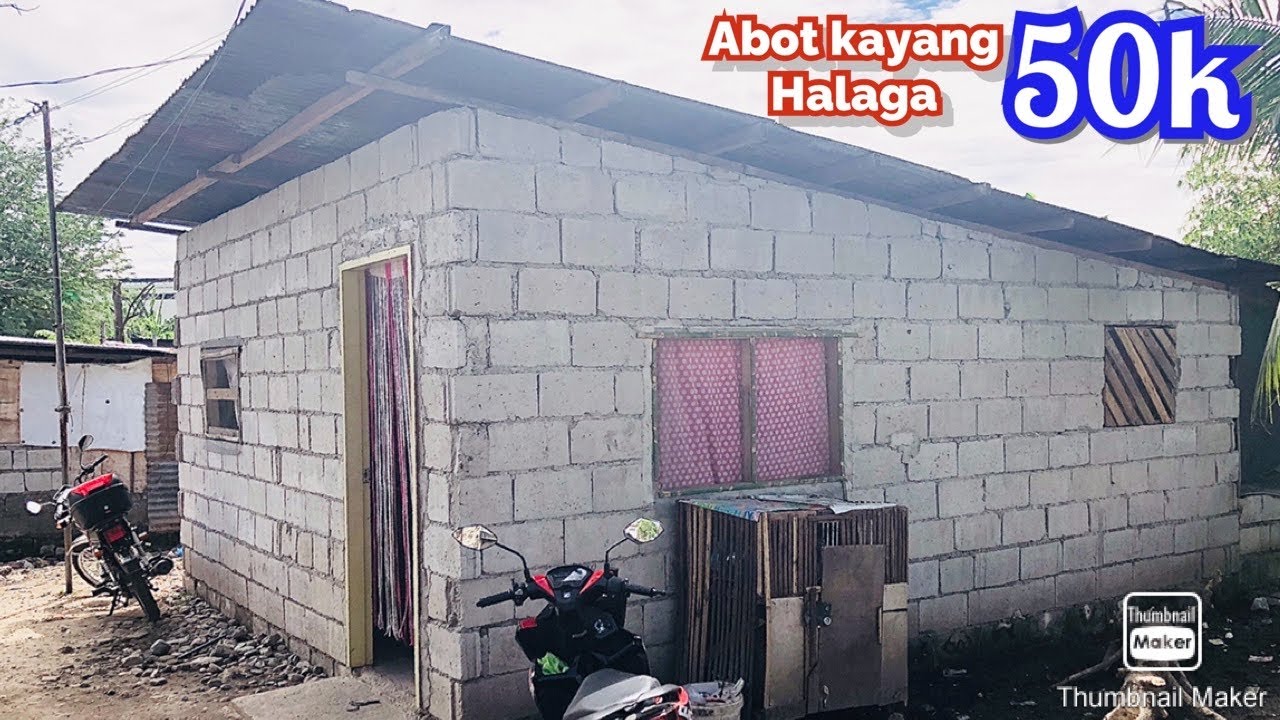 50k may bahay kana /simpleng bahay na pang masa abot kaya ang halaga full concrete house