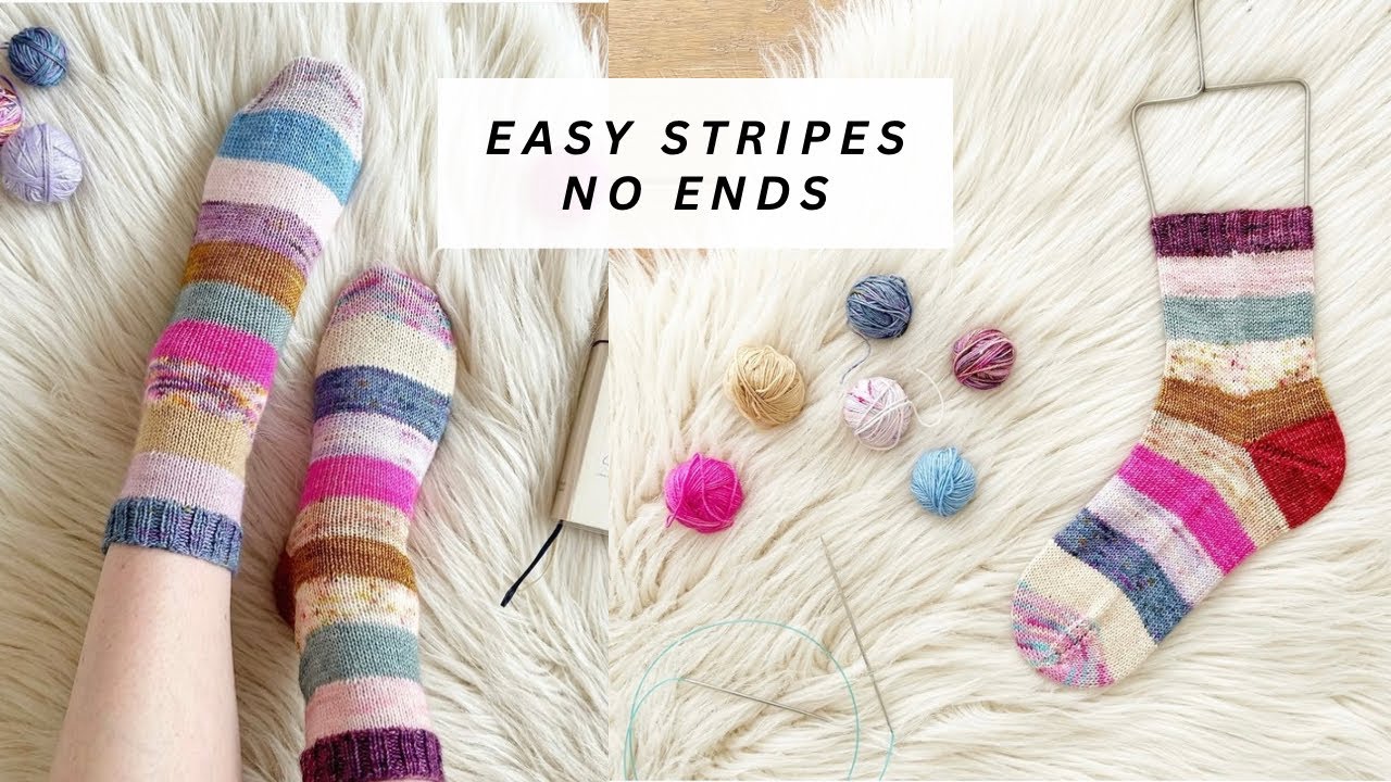 Sock Knitting: Easy Colour Changes with the Clasped Weft Join (No Ends!)