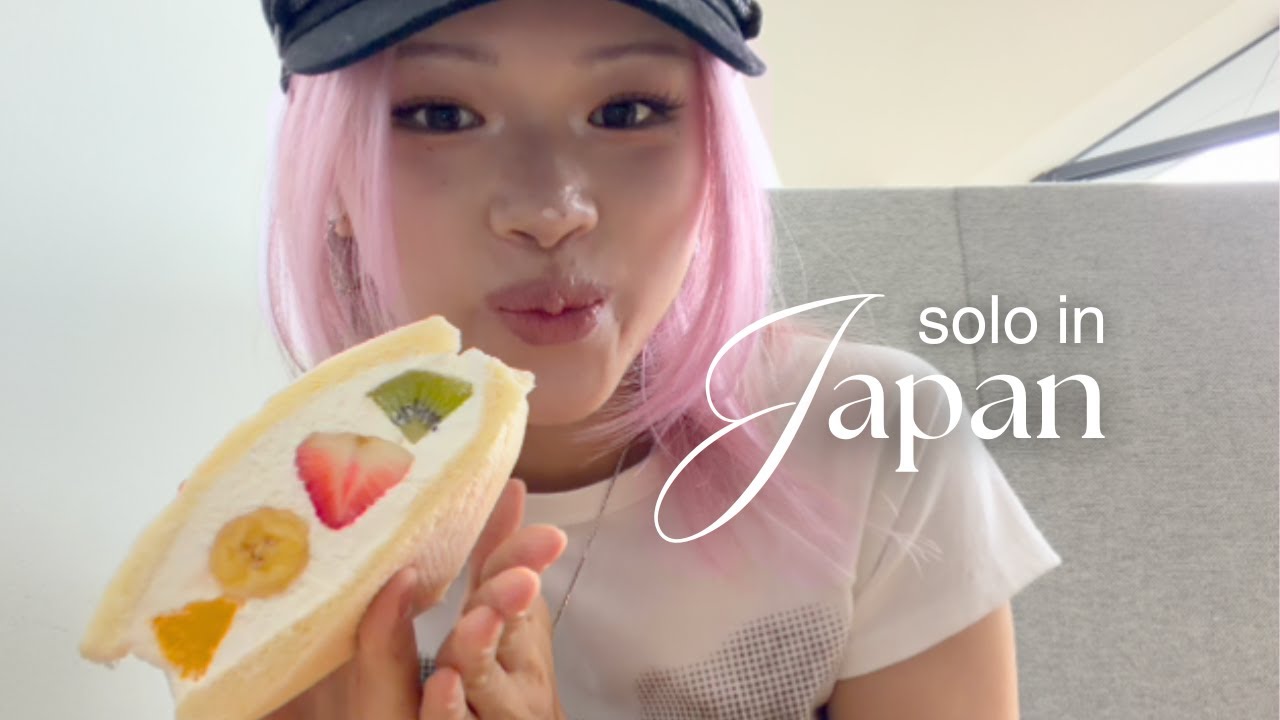thrifting in Hiroshima & Fukuoka 🍓🍌 fruit sando, team lab & hair makeover!