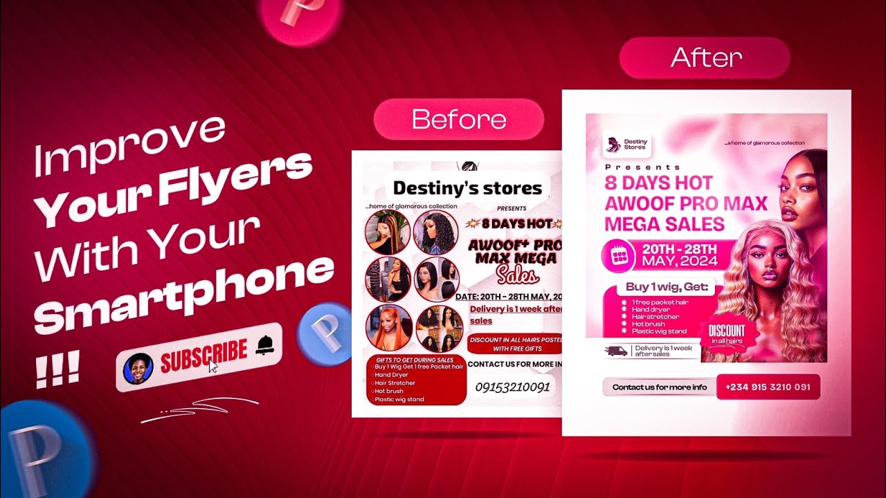 Watch Me Upgrade This Poorly Designed Flyer Using Only My Phone #pixellab