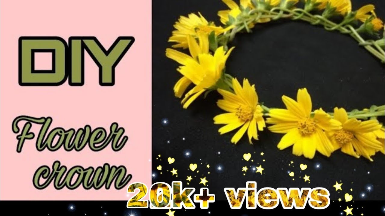 DIY FLOWER CROWN using real flowers🌼/flower WREATH making