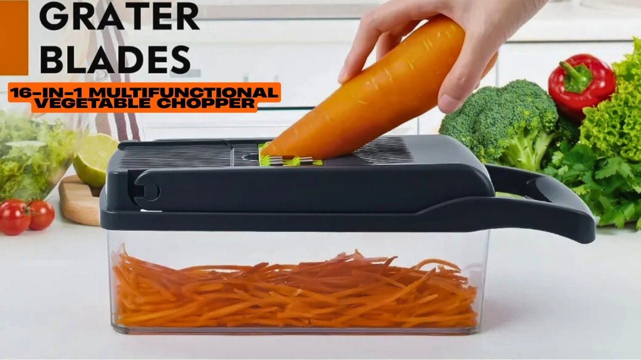 16 in 1 Multifunctional Vegetable Chopper | Food Slicer, Dicer & Kitchen Tool