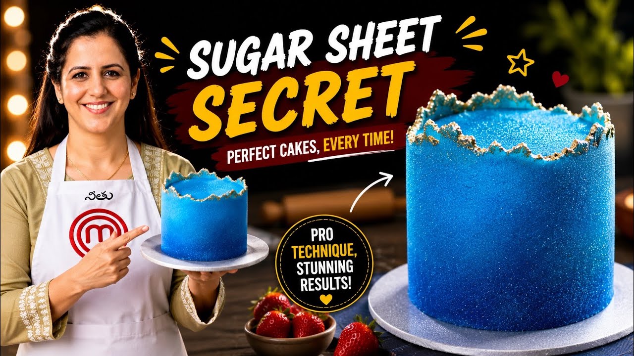 Sugar Sheet Technique | Easy and Quick Sugar Sheet | No Oven Sugar Sheet