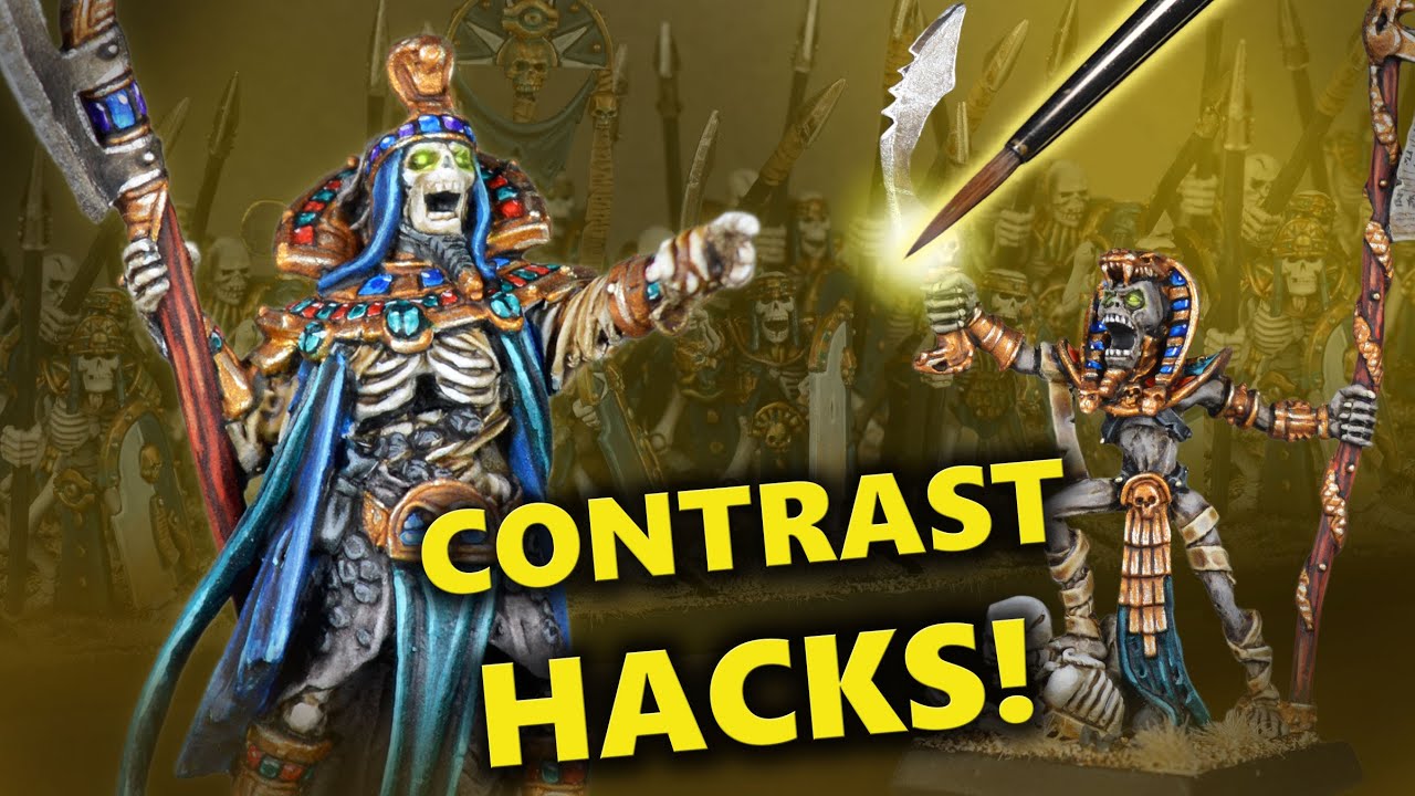 Contrast Hacks! Painting Tomb Kings Heroes for Warhammer: The Old World Tutorial | Liche Priest