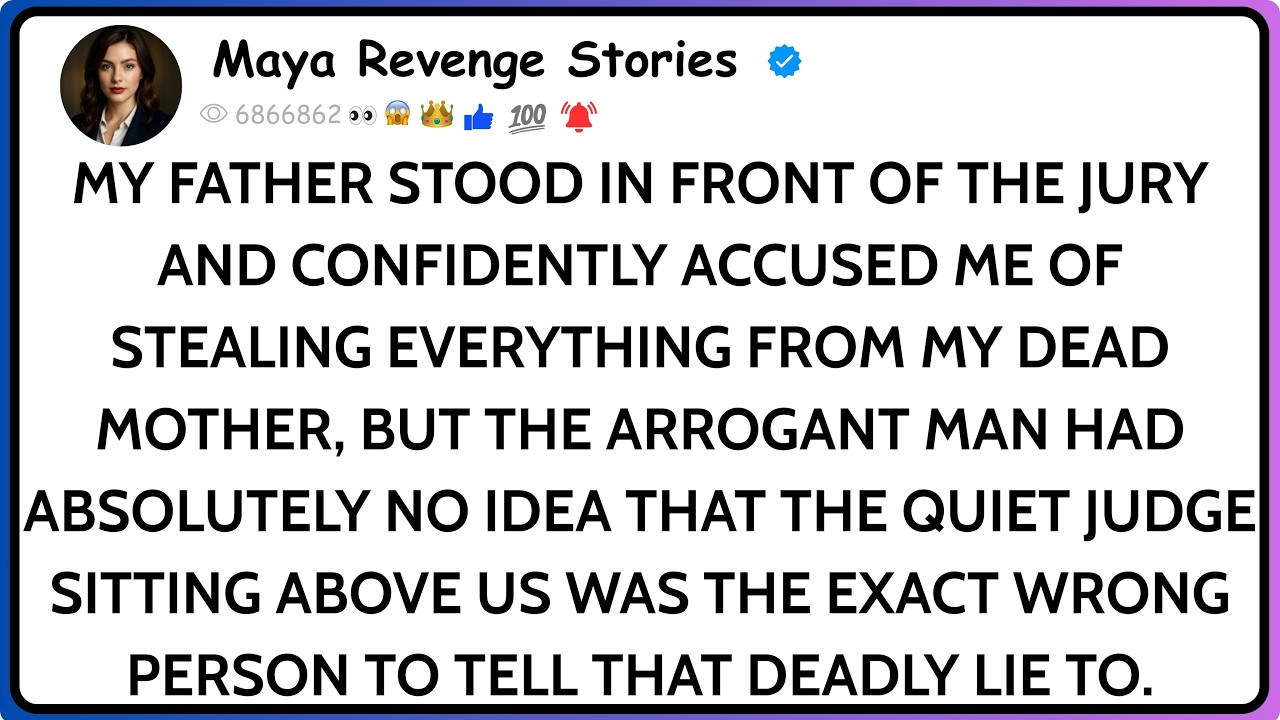 When My Father Told The Jury I Was Stealing From My Dead Mother, He Had No Idea Who The Judge Was...