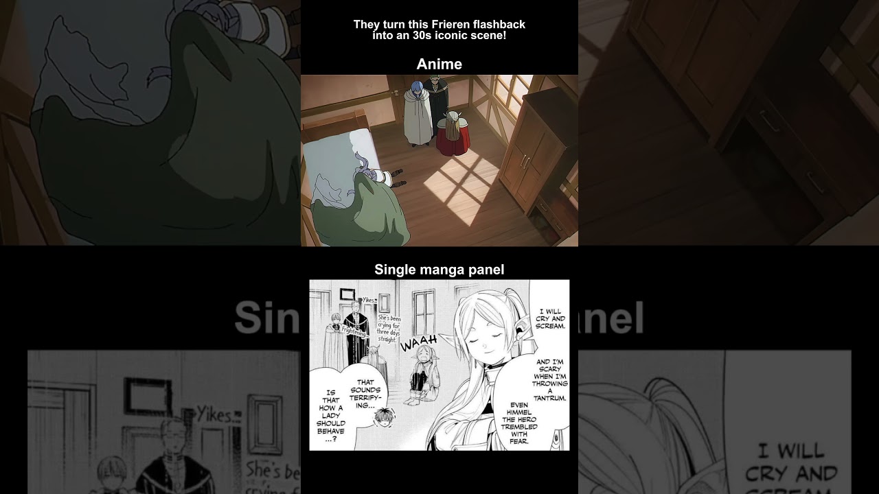 MADHOUSE turned a single Manga panel of Frieren crying into 30s scene! #anime #frieren