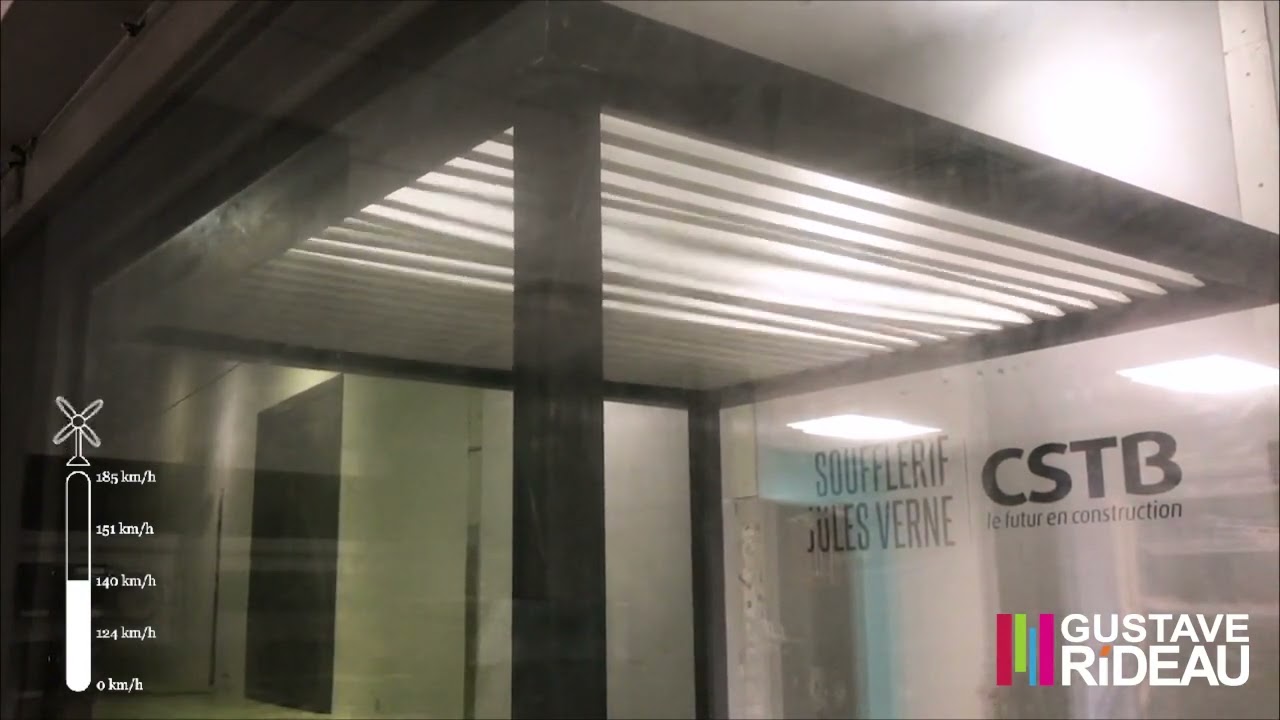 Test Résistance au vent CSTB  - Pergola Bioclimatik Gustave Rideau