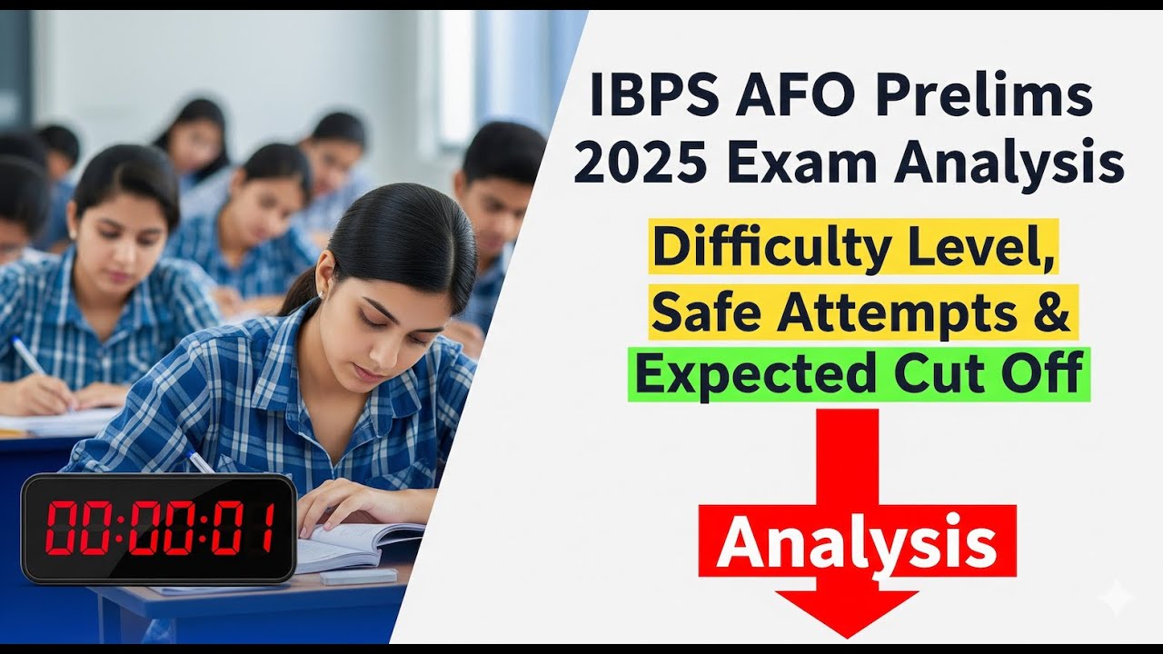 Expected Cut-Off and Difficulty of IBPS AFO 2025 Prelim Exam (In Brief, SidhePointPe) #Agrimly