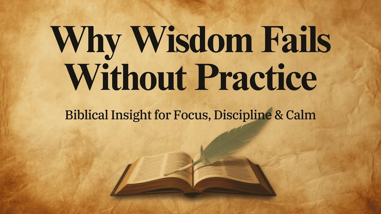 Why Wisdom Fails Without Practice | Biblical Insight for Focus, Discipline & Calm