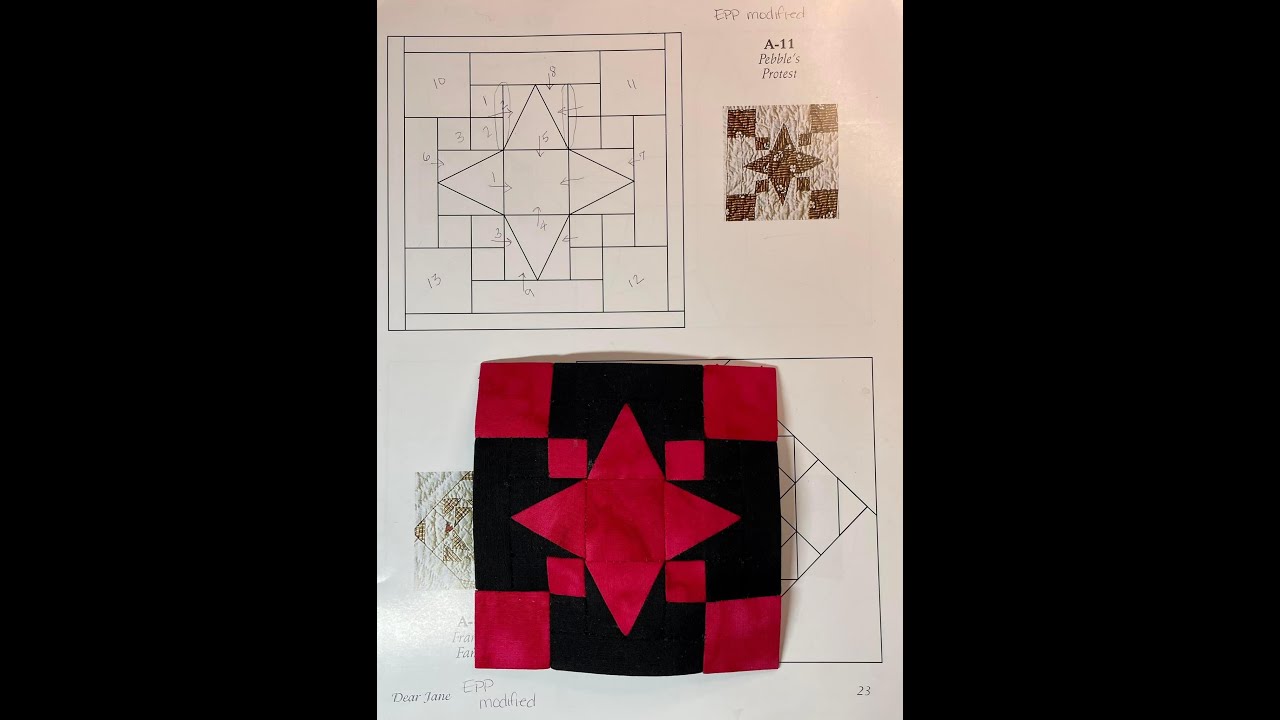 A11 Block Assembly - Dear Jane Goes EPP