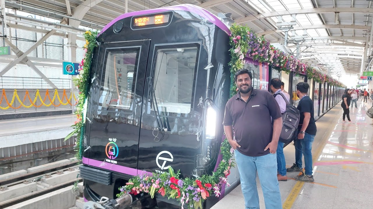 PCMC To Shivajinagar First Day First Metro Ride In Pune Metro..