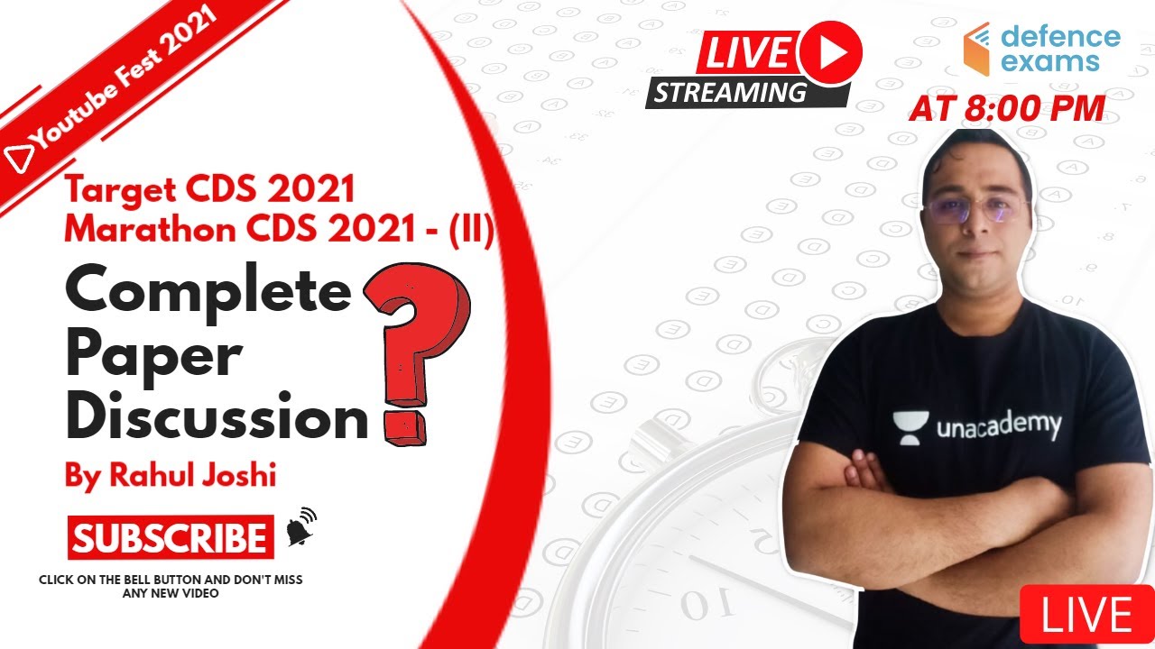Marathon CDS 2021 - (II) | Complete Paper Discussion | Target CDS 2021| Rahul Joshi