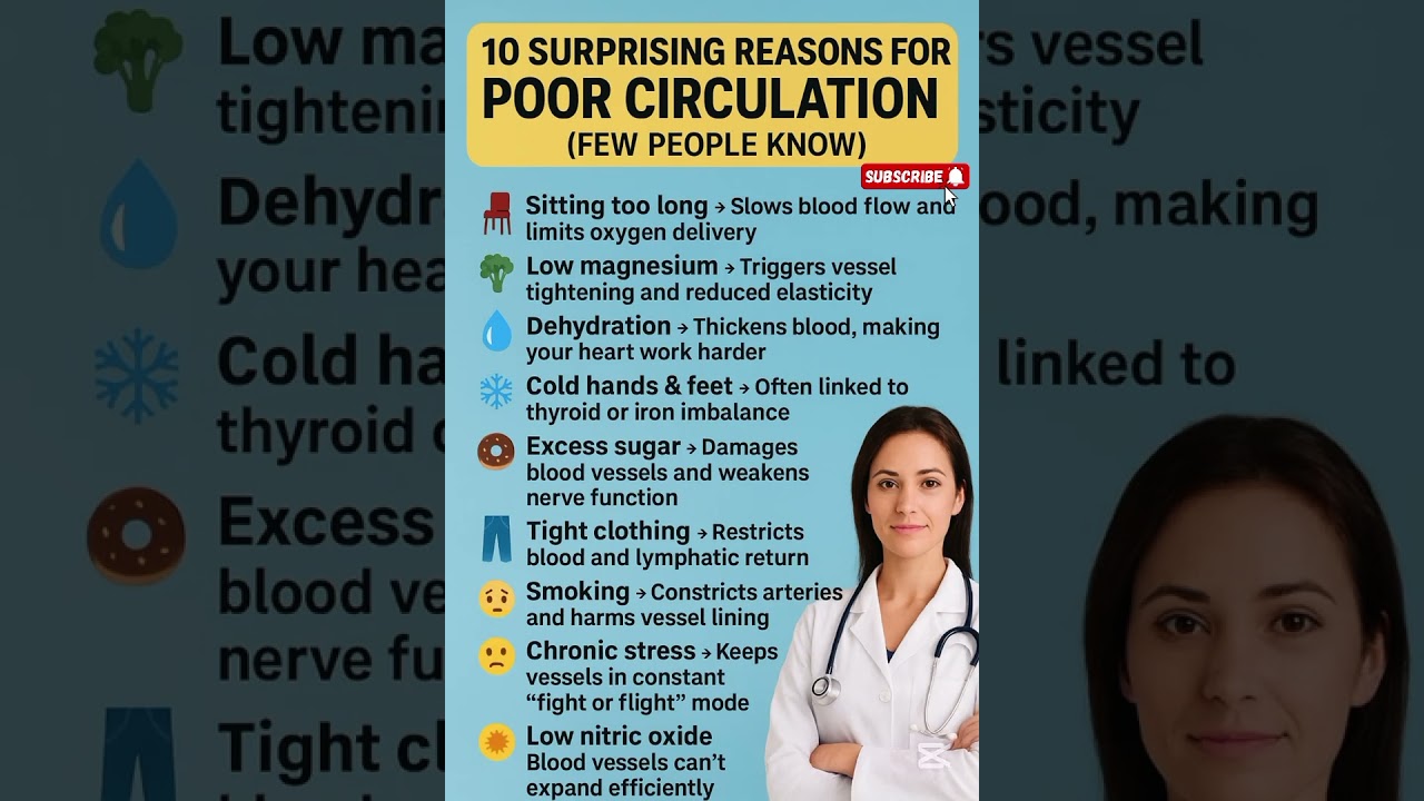 10 Hidden Causes of Poor Blood Circulation You Probably Ignore 🩸 | Boost Circulation Naturally